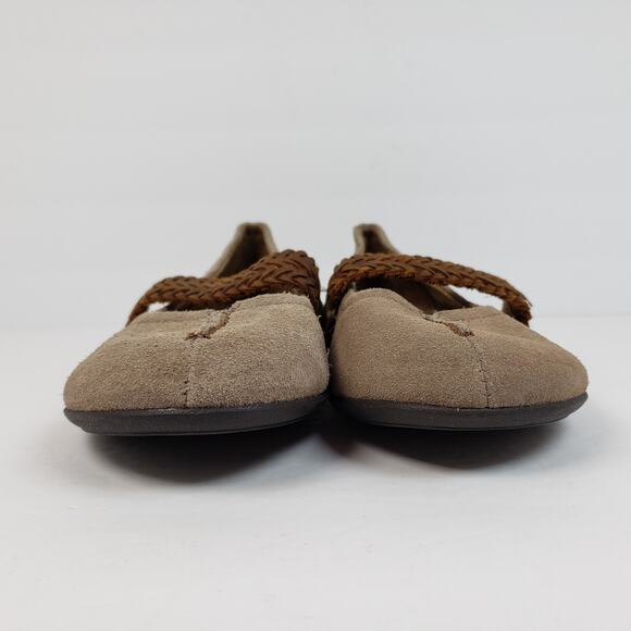 Eddie Bauer Womens Size 8.5 Delight Pine Taupe Suede Mary Jane Flats Shoes - Picture 6 of 12